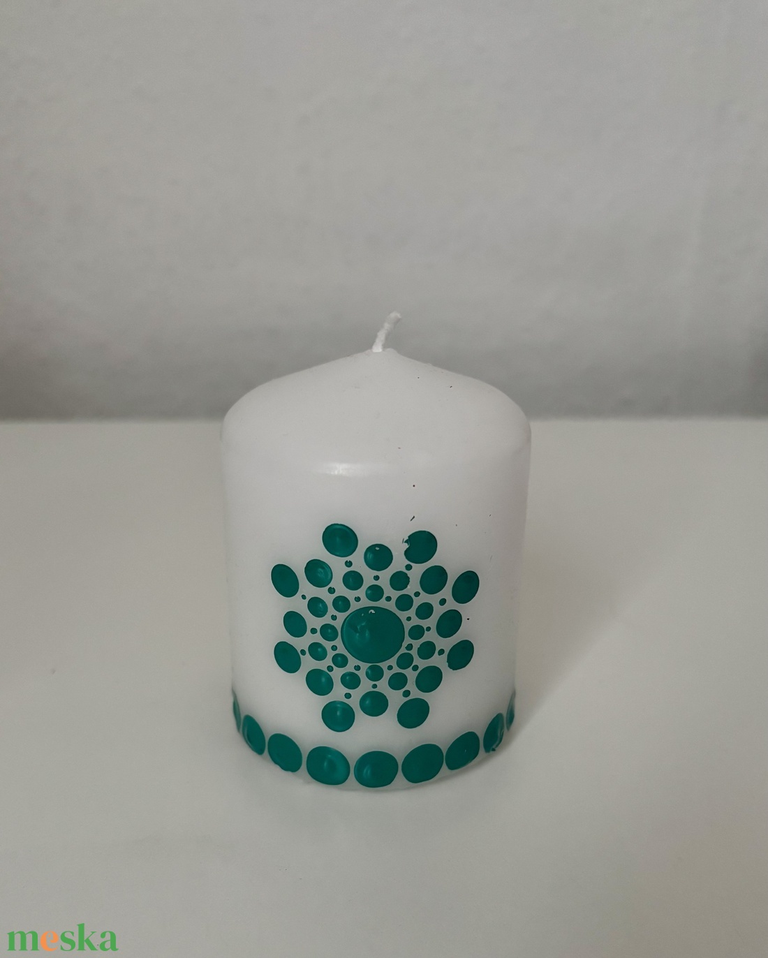 Türkiz Gyertya - otthon & életmód - gyertya, illat, aroma - gyertya - Meska.hu