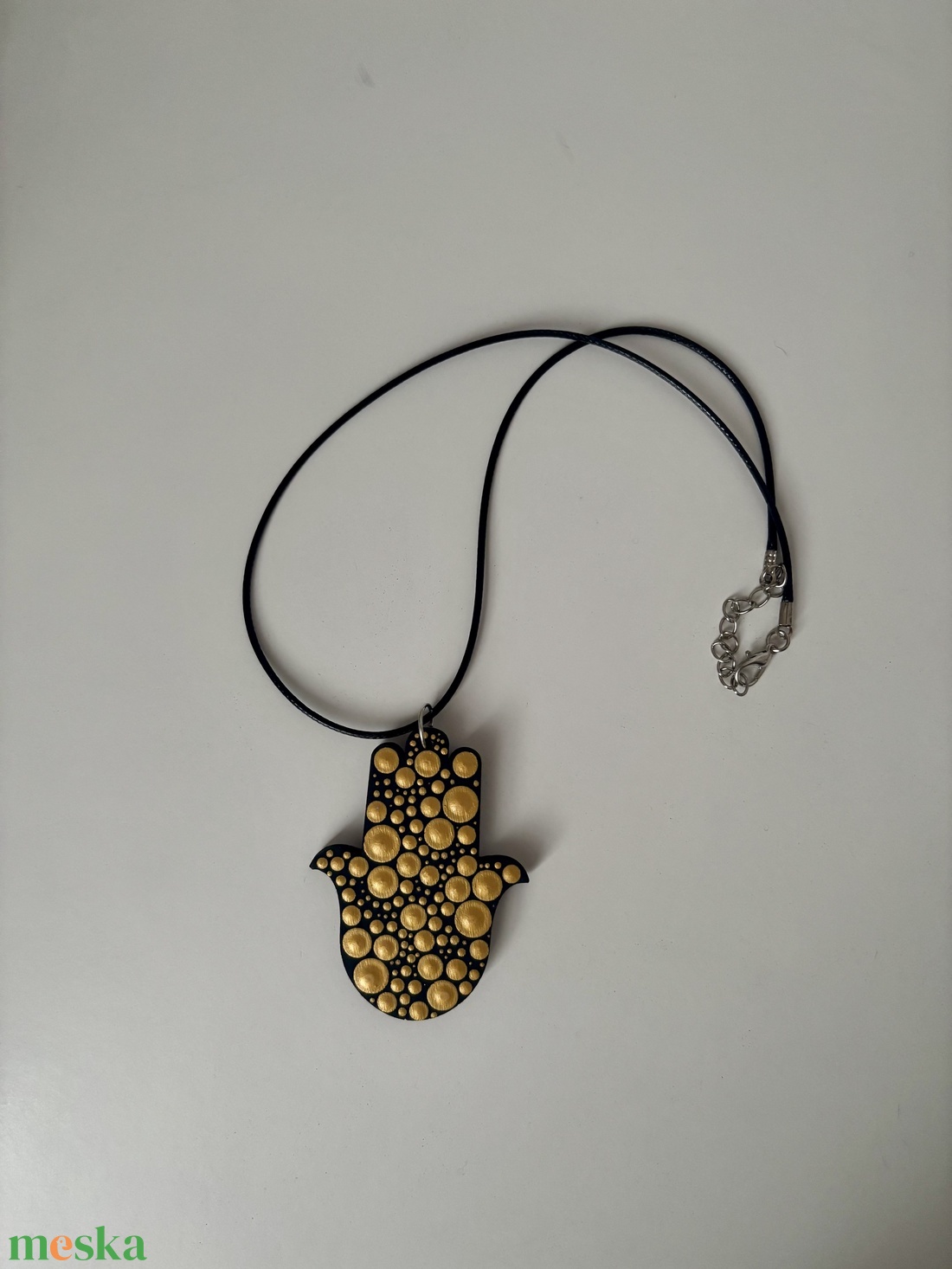 Hamsa kéz nyaklánc - ékszer - nyaklánc - medálos nyaklánc - Meska.hu