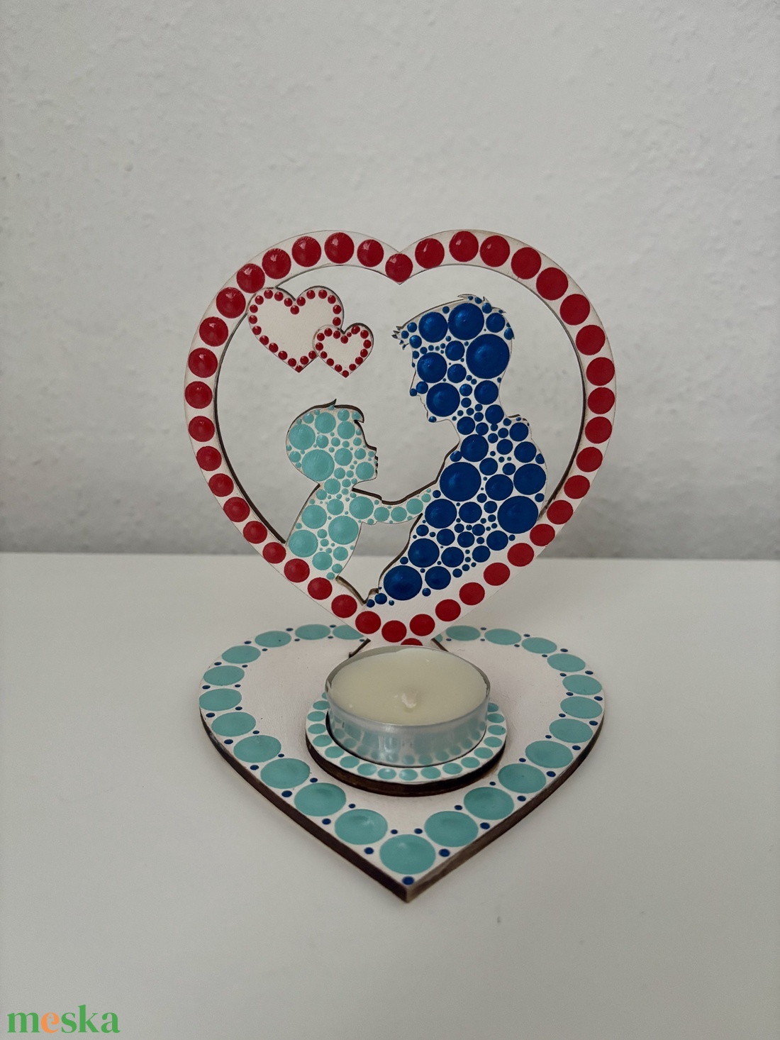 Apa-fia árnyéklámpa - otthon & életmód - gyertya, illat, aroma - mécses és mécsestartó - Meska.hu