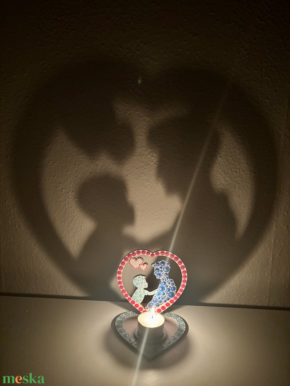 Apa-fia árnyéklámpa - otthon & életmód - gyertya, illat, aroma - mécses és mécsestartó - Meska.hu