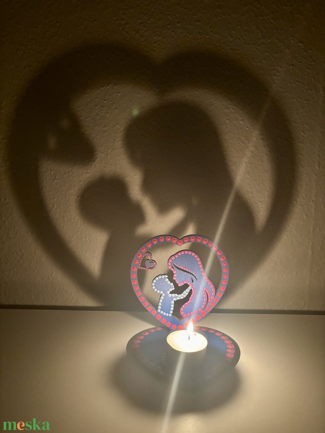 Anya-fia árnyéklámpa - otthon & életmód - gyertya, illat, aroma - mécses és mécsestartó - Meska.hu