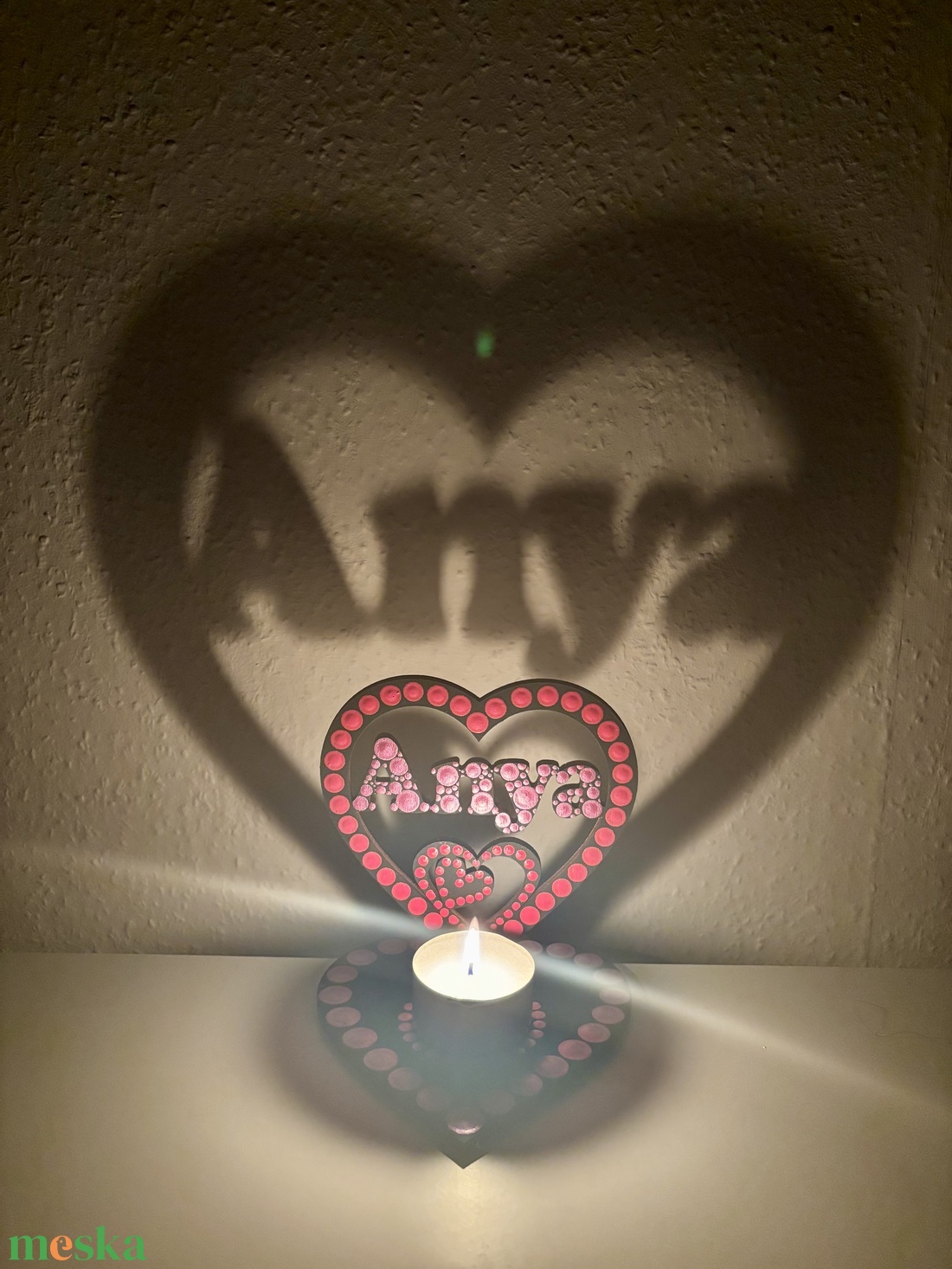 Anya feliratos árnyéklámpa - otthon & életmód - gyertya, illat, aroma - mécses és mécsestartó - Meska.hu
