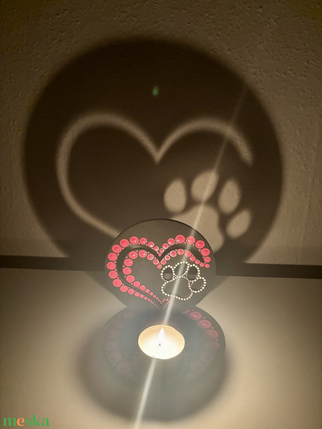 Tappancs szív árnyéklámpa - otthon & életmód - gyertya, illat, aroma - mécses és mécsestartó - Meska.hu