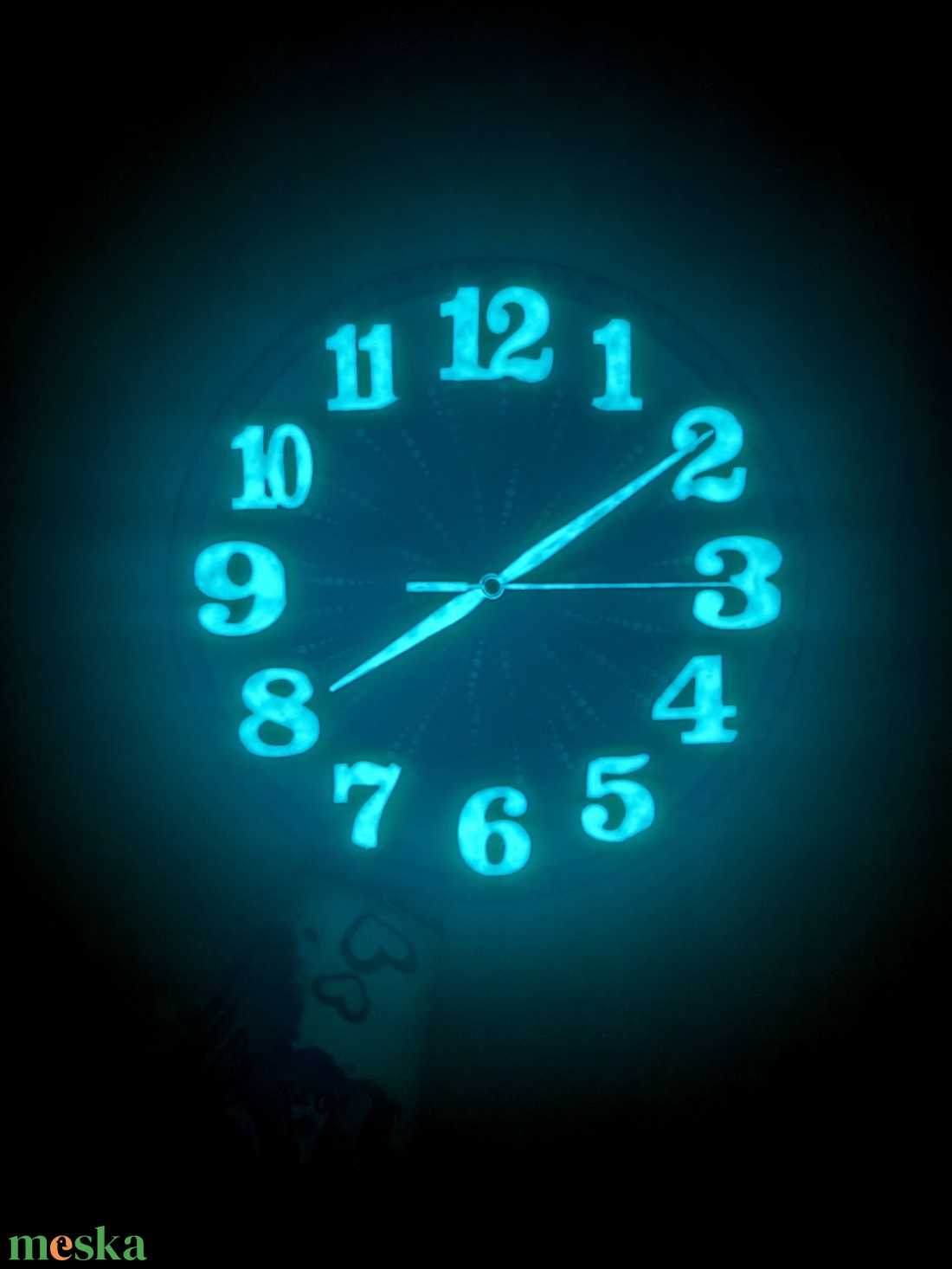 Sötétben világító falióra - otthon & életmód - dekoráció - fali és függő dekoráció - falióra & óra - Meska.hu