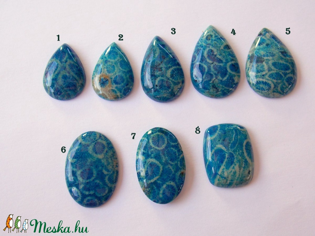Kék Natural Teleflora Fossil Corall - kellékek & szerszámok - gyöngyfűzés kellékek - cabochon - Meska.hu Kék Natural Teleflora Fossil Corall - kellékek & szerszámok - gyöngyfűzés kellékek - cabochon - Meska.hu
