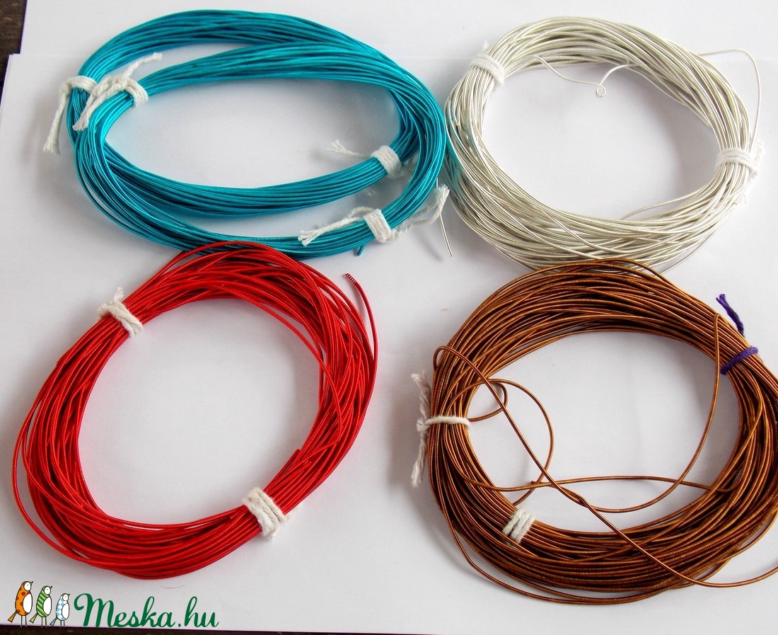  Kemény francis drót 6 színben  - kellékek & szerszámok - gyöngyfűzés kellékek - Meska.hu