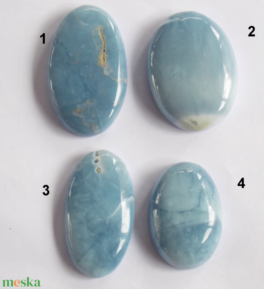 Kék opál 2 - kellékek & szerszámok - gyöngyfűzés kellékek - cabochon - Meska.hu Kék opál 2 - kellékek & szerszámok - gyöngyfűzés kellékek - cabochon - Meska.hu