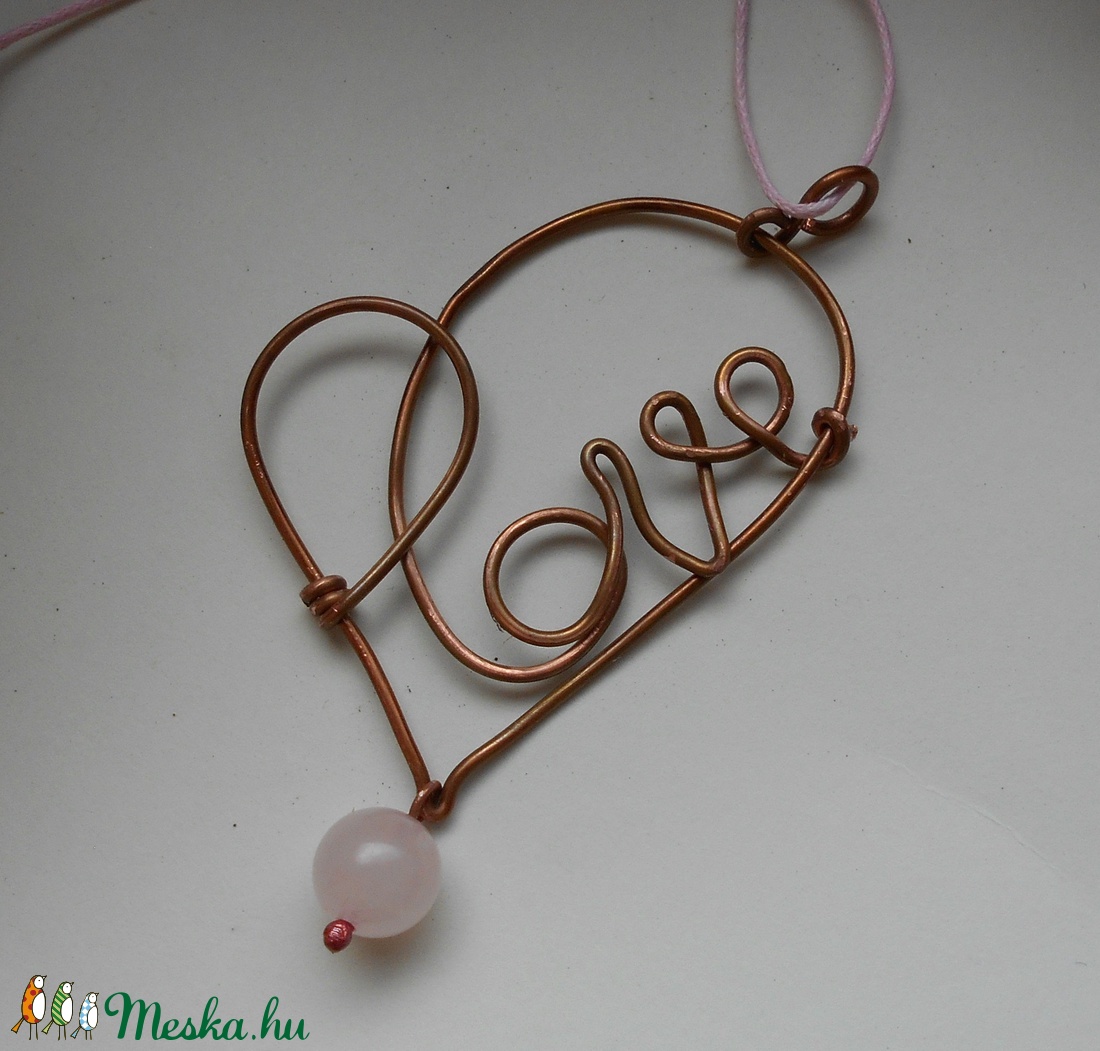 Love szív medál vörösrézzel - ékszer - nyaklánc - monogram & névnyaklánc - Meska.hu Love szív medál vörösrézzel - ékszer - nyaklánc - monogram & névnyaklánc - Meska.hu