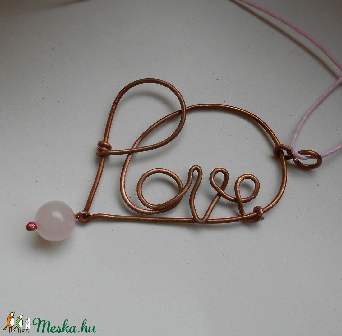 Love szív medál vörösrézzel - ékszer - nyaklánc - monogram & névnyaklánc - Meska.hu Love szív medál vörösrézzel - ékszer - nyaklánc - monogram & névnyaklánc - Meska.hu