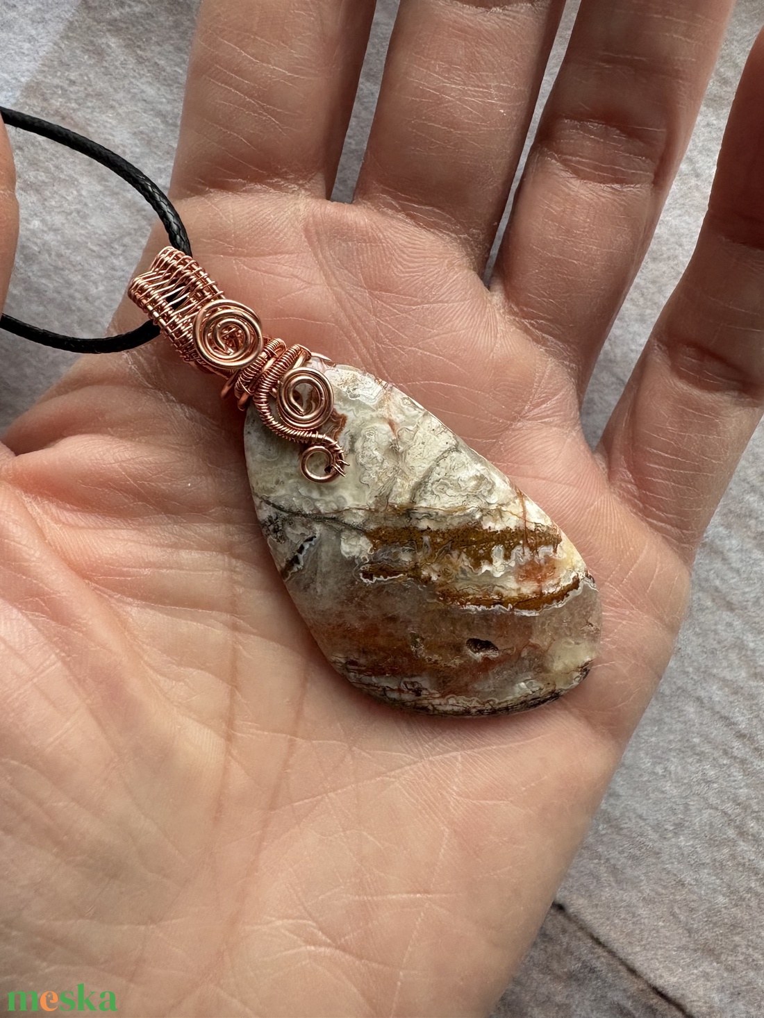 Crazy lace agate/achát réz medál - ékszer - nyaklánc - medál - Meska.hu Crazy lace agate/achát réz medál - ékszer - nyaklánc - medál - Meska.hu