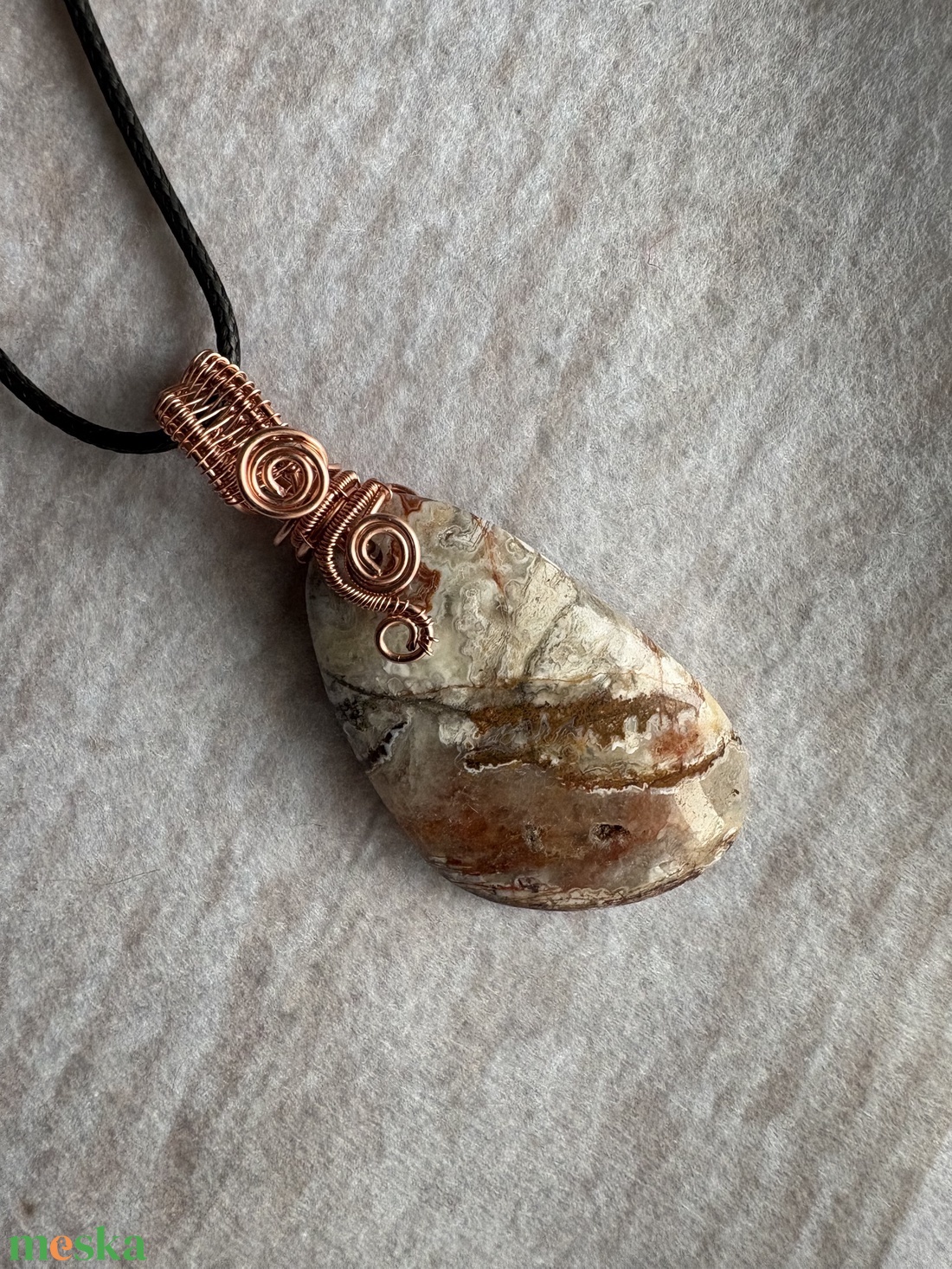 Crazy lace agate/achát réz medál - ékszer - nyaklánc - medál - Meska.hu Crazy lace agate/achát réz medál - ékszer - nyaklánc - medál - Meska.hu