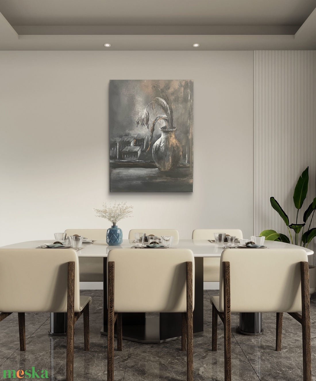 Elhervadt csend - akril festmény - művészet - festmény - akril - Meska.hu