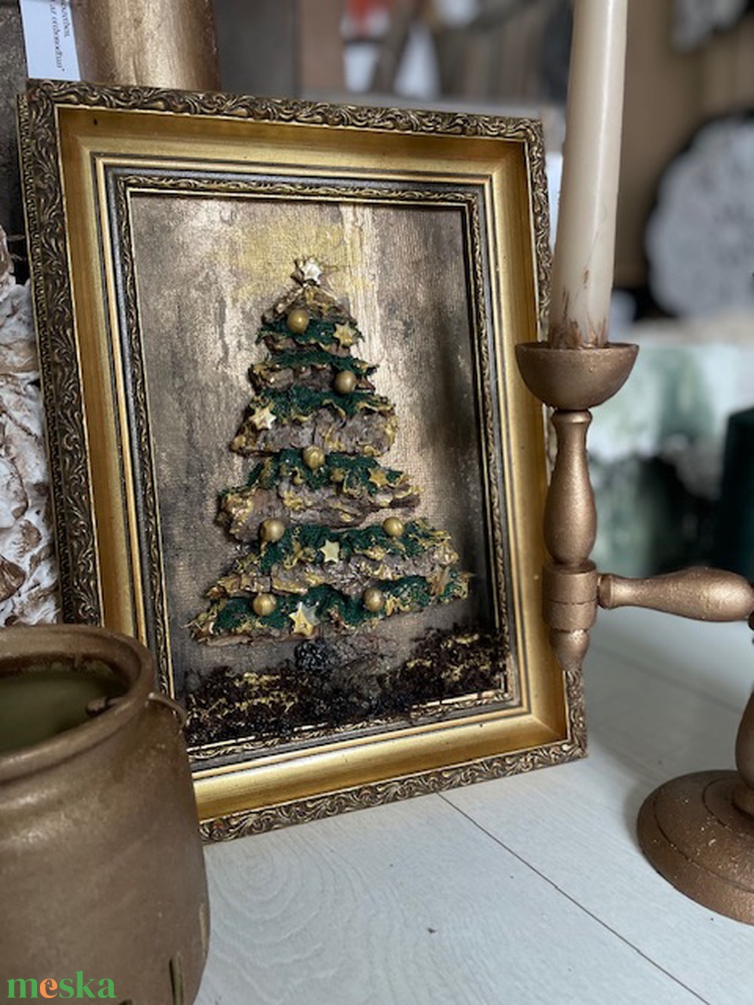 Karácsonyi elegancia - karácsony - karácsonyi lakásdekoráció - karácsonyi lakásdíszek - Meska.hu