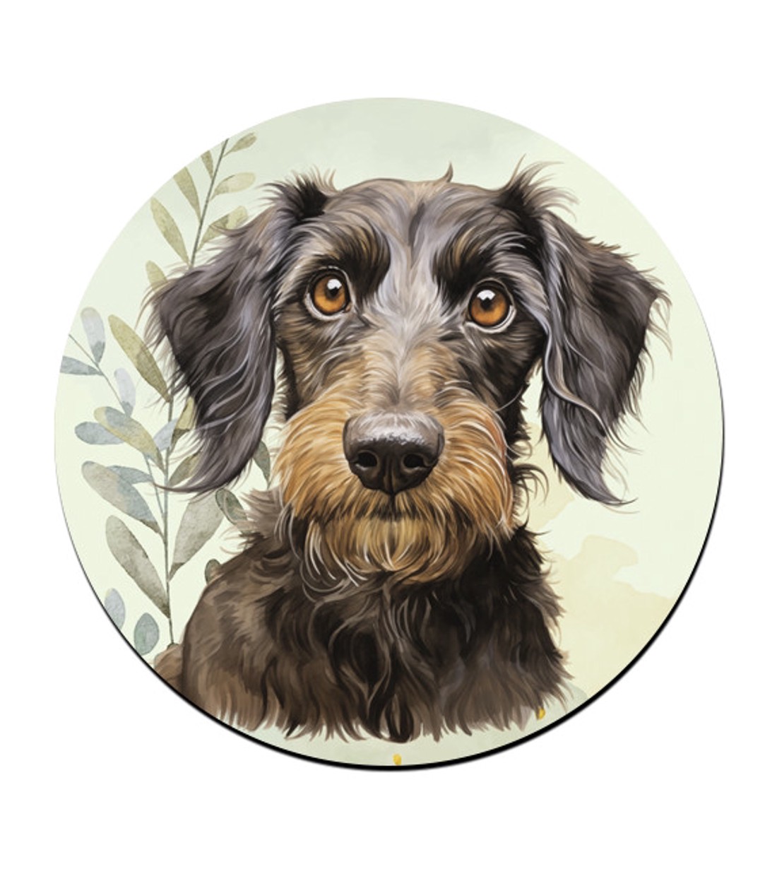 Drótszőrű tacskó portré mintás bögre alátét -  - Meska.hu