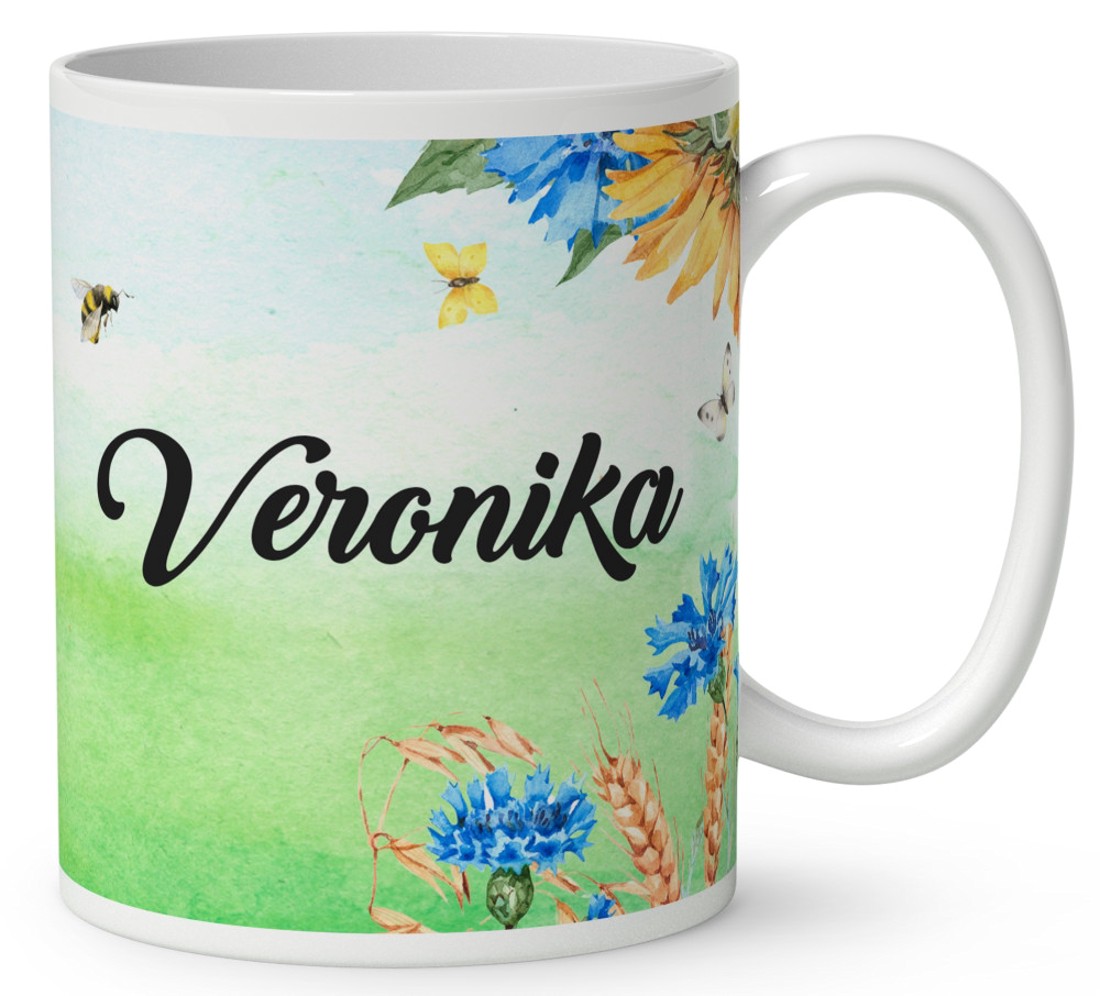 Névvel kérhető - Cuki napraforgós manó mintás bögre - otthon & életmód - konyhafelszerelés, tálalás - tálalás - bögre & csésze - Meska.hu