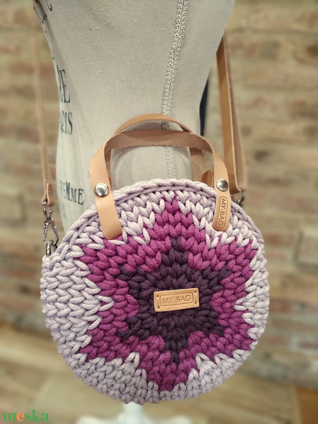 Horgolt női körtáska - MINI - csillaggal a közepén - Crossbody - PISZKOSRÓZSASZÍN - táska & tok - kézitáska & válltáska - vállon átvethető táska - Meska.hu Horgolt női körtáska - MINI - csillaggal a közepén - Crossbody - PISZKOSRÓZSASZÍN - táska & tok - kézitáska & válltáska - vállon átvethető táska - Meska.hu