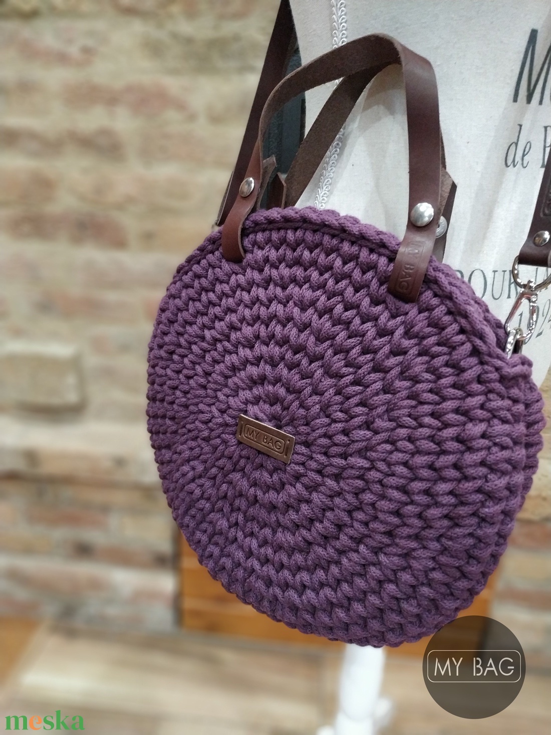 Horgolt női körtáska PADLIZSÁN színben - Crossbody - táska & tok - kézitáska & válltáska - vállon átvethető táska - Meska.hu Horgolt női körtáska PADLIZSÁN színben - Crossbody - táska & tok - kézitáska & válltáska - vállon átvethető táska - Meska.hu