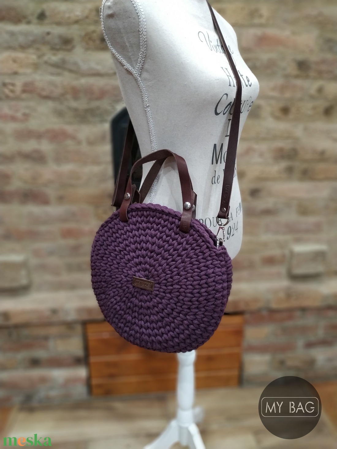 Horgolt női körtáska PADLIZSÁN színben - Crossbody - táska & tok - kézitáska & válltáska - vállon átvethető táska - Meska.hu Horgolt női körtáska PADLIZSÁN színben - Crossbody - táska & tok - kézitáska & válltáska - vállon átvethető táska - Meska.hu