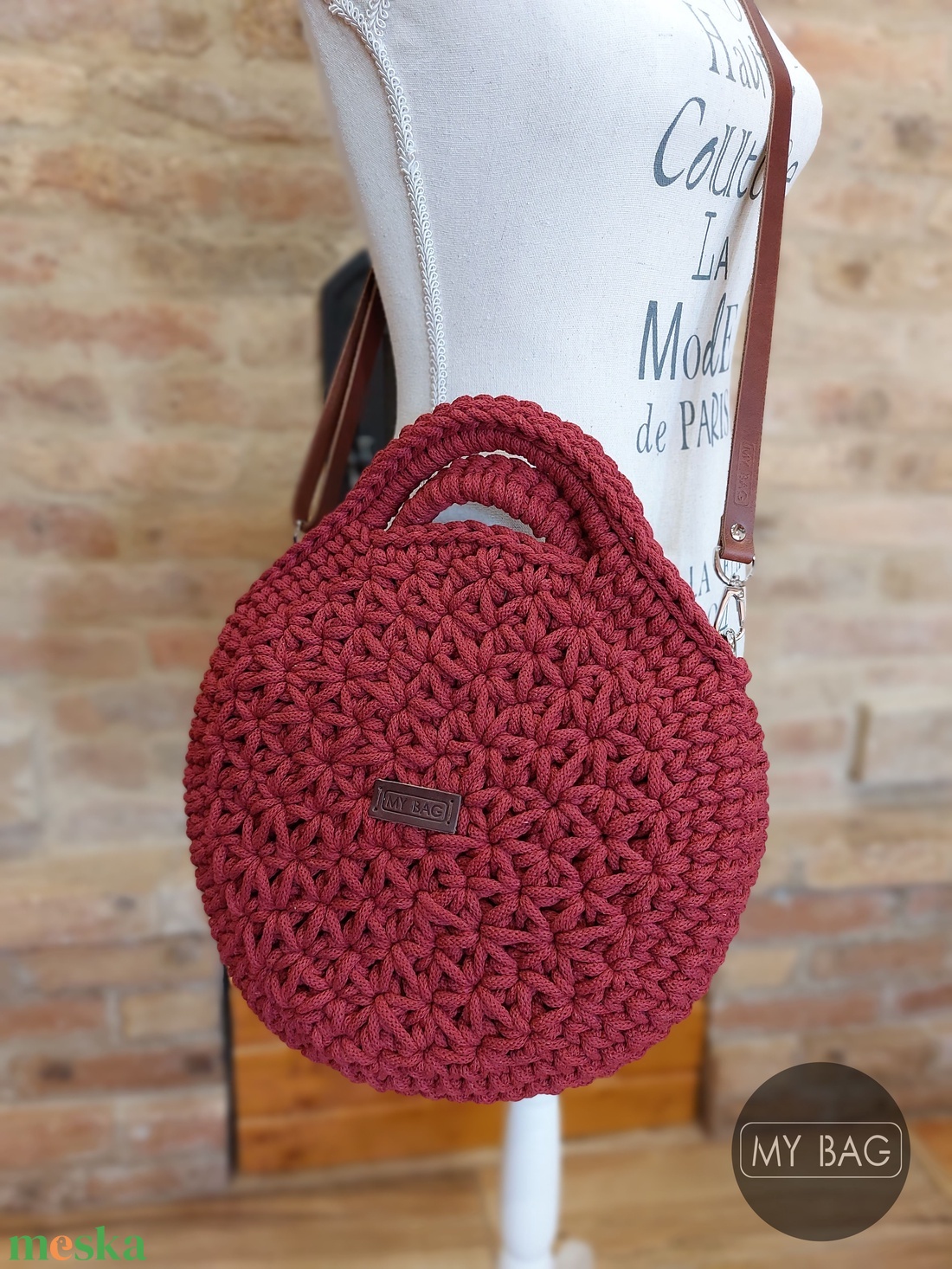 Horgolt női körtáska WINE RED színben - jázmin mintával - Crossbody - táska & tok - kézitáska & válltáska - vállon átvethető táska - Meska.hu Horgolt női körtáska WINE RED színben - jázmin mintával - Crossbody - táska & tok - kézitáska & válltáska - vállon átvethető táska - Meska.hu