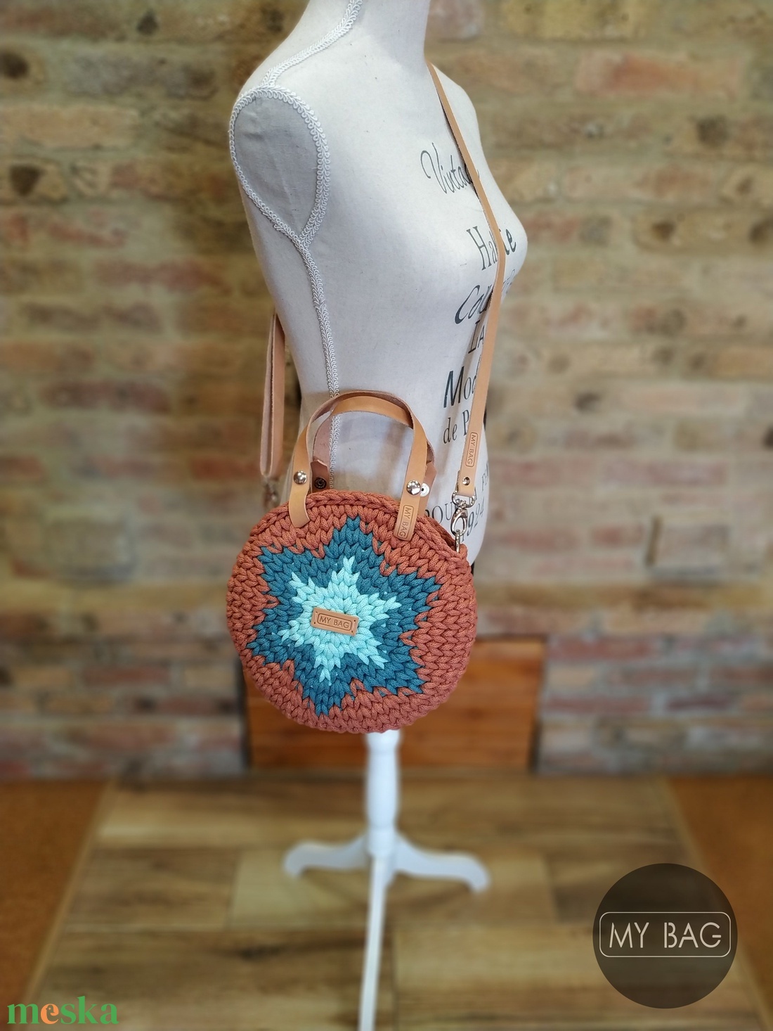 Horgolt női körtáska - MINI - csillaggal a közepén - Crossbody - TERRAKOTTA/TEAL/MENTA - táska & tok - kézitáska & válltáska - vállon átvethető táska - Meska.hu Horgolt női körtáska - MINI - csillaggal a közepén - Crossbody - TERRAKOTTA/TEAL/MENTA - táska & tok - kézitáska & válltáska - vállon átvethető táska - Meska.hu