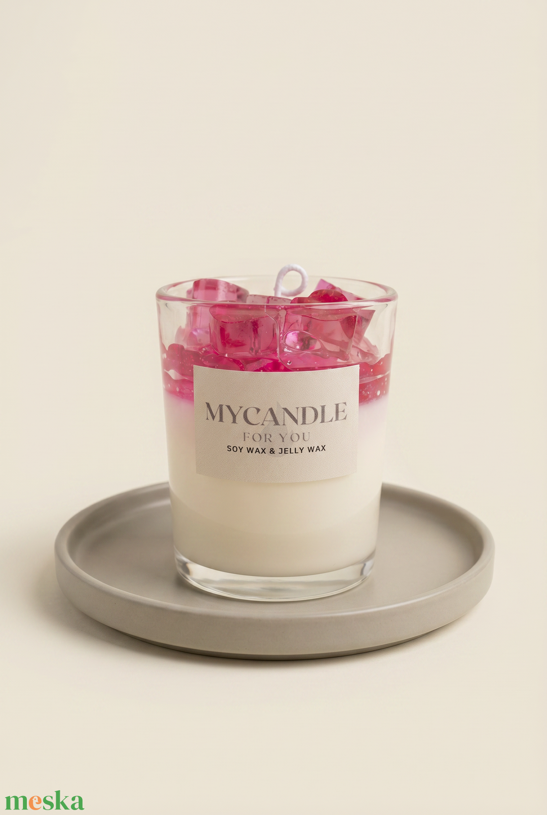 Pink Hearts - otthon & életmód - gyertya, illat, aroma - gyertya - Meska.hu