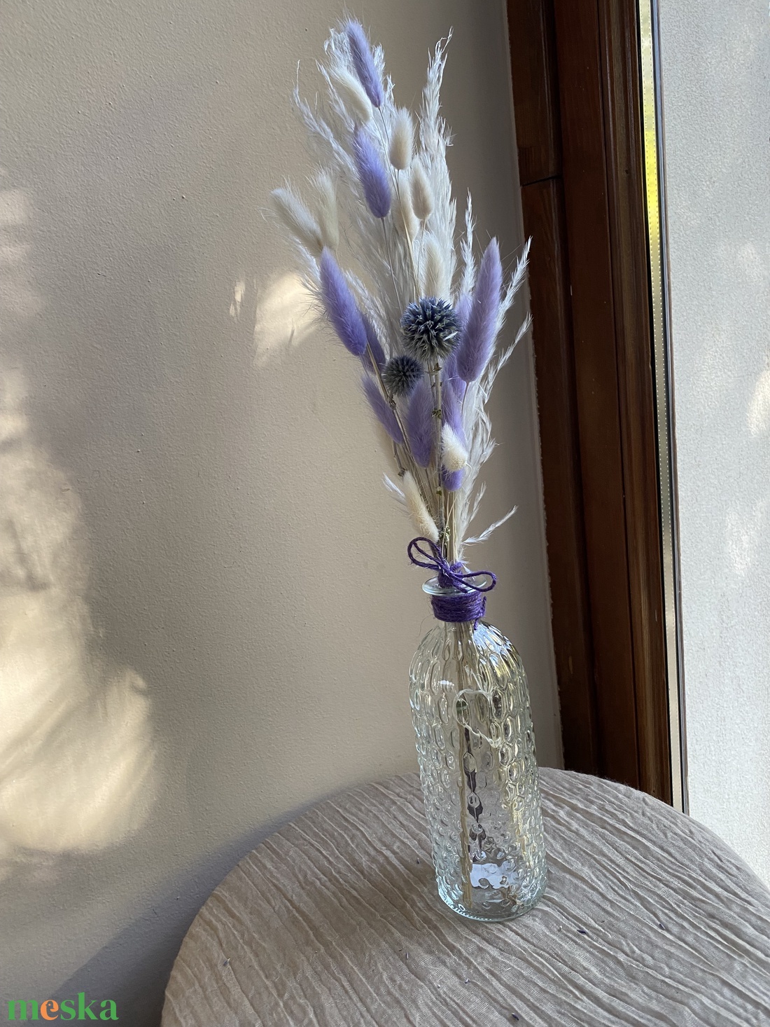 Szárazvirág csokor vázában - otthon & lakás - dekoráció - virágdísz és tartó - váza - Meska.hu