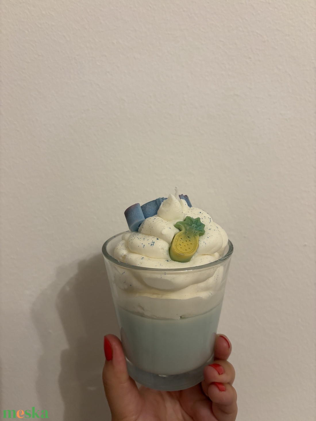 Stitch gyertya - esküvő - dekoráció - gyertya & gyertyatartó - Meska.hu