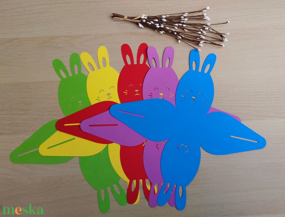 Nyuszi ajándékdoboz - diy (csináld magad) - egységcsomag - Meska.hu