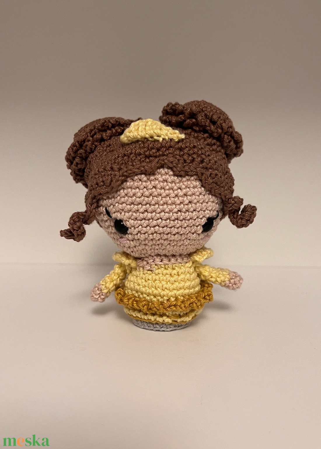 Barna hajú horgolt hercegnő - játék & sport - plüssállat & játékfigura - ember - Meska.hu