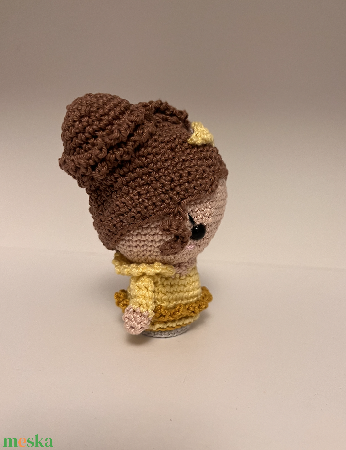 Barna hajú horgolt hercegnő - játék & sport - plüssállat & játékfigura - ember - Meska.hu
