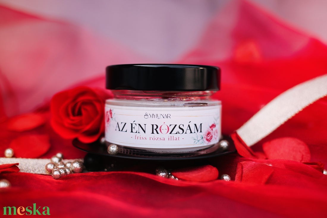 Az én rózsám szójaviasz illatgyertya - otthon & életmód - gyertya, illat, aroma - gyertya - Meska.hu