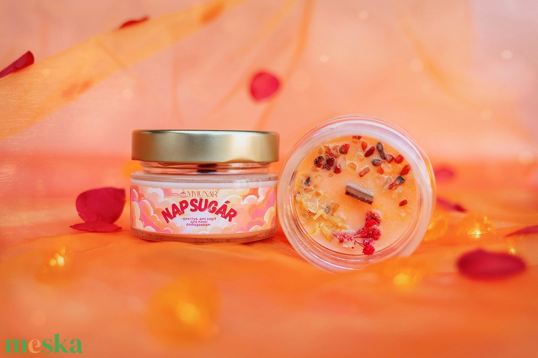 Napsugár szójaviasz illatgyertya - otthon & életmód - gyertya, illat, aroma - gyertya - Meska.hu