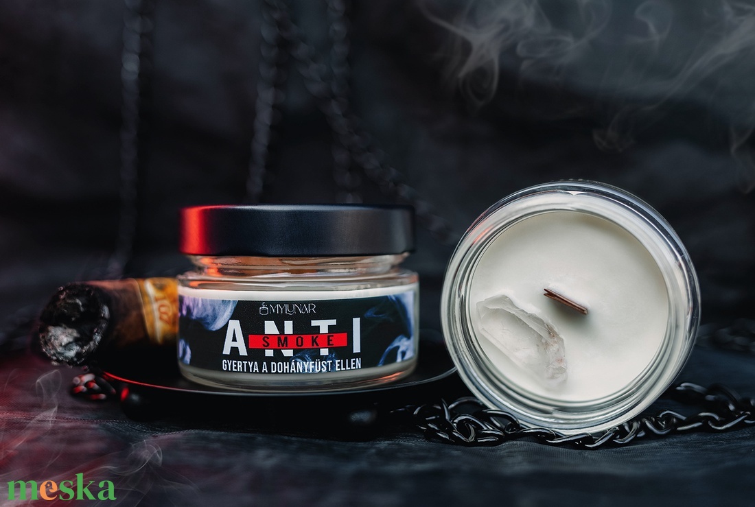Anti Smoke szójaviasz illatgyertya - otthon & életmód - gyertya, illat, aroma - gyertya - Meska.hu