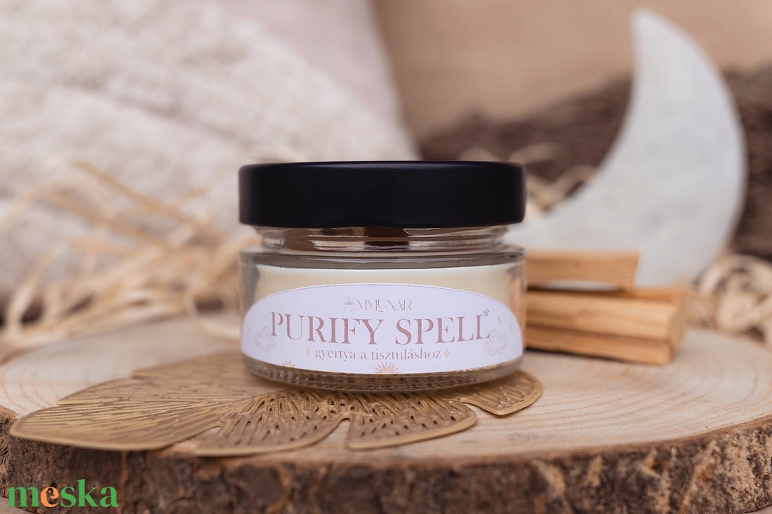 Purify Spell szójaviasz illatgyertya - otthon & életmód - gyertya, illat, aroma - gyertya - Meska.hu
