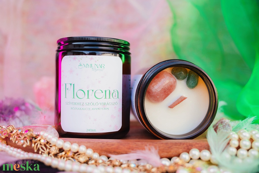 Florena szójaviasz illatgyertya - otthon & életmód - gyertya, illat, aroma - gyertya - Meska.hu