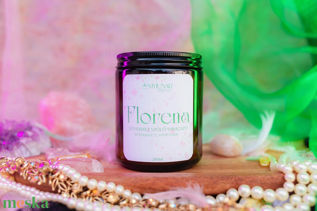 Florena szójaviasz illatgyertya - otthon & életmód - gyertya, illat, aroma - gyertya - Meska.hu