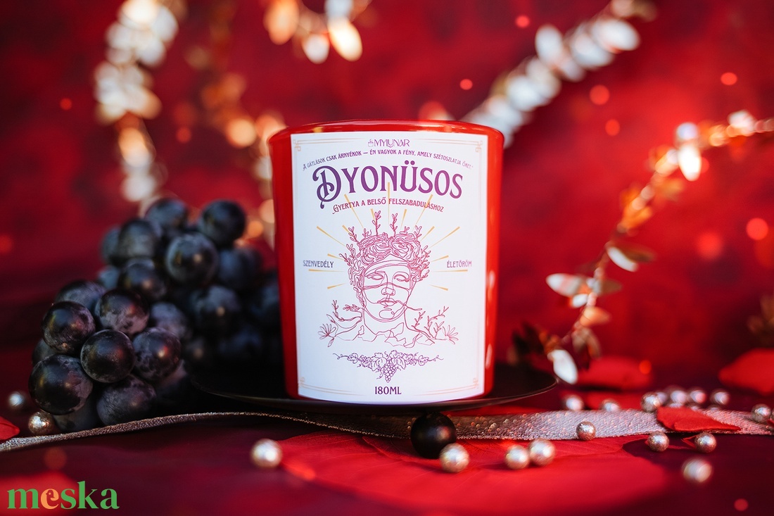 Dyonüsös szójaviasz illatgyertya - otthon & életmód - gyertya, illat, aroma - gyertya - Meska.hu