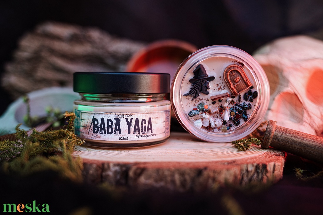 Baba Yaga szójaviasz illatgyertya - otthon & életmód - gyertya, illat, aroma - gyertya - Meska.hu