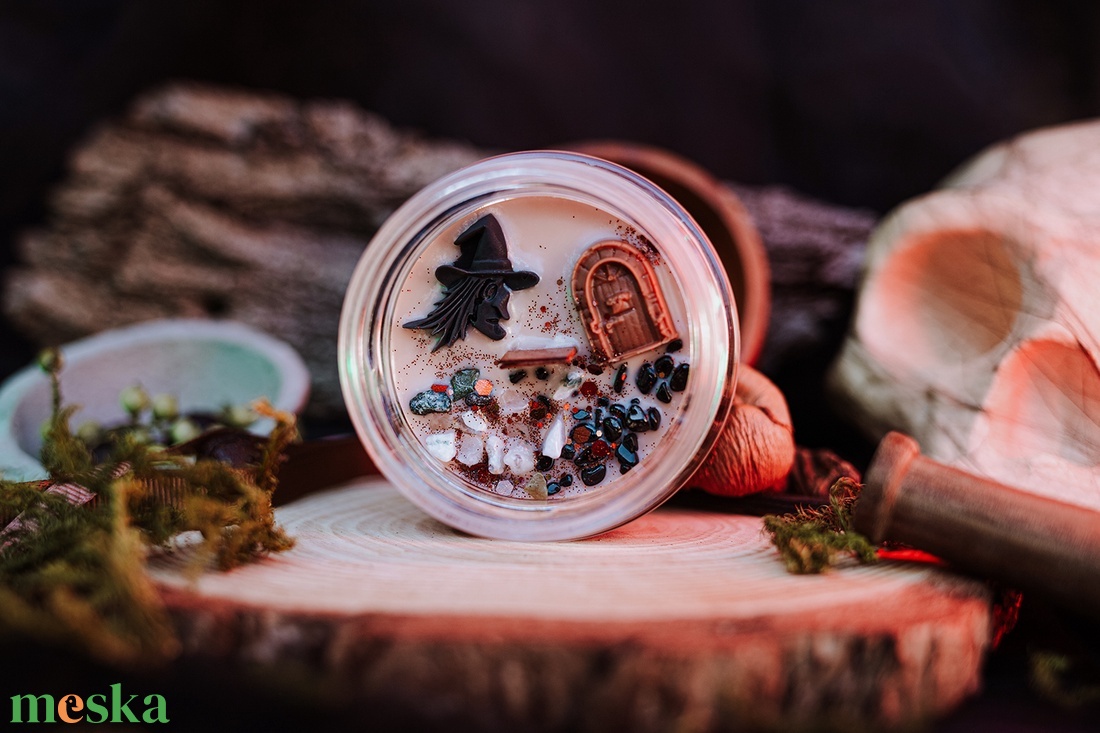Baba Yaga szójaviasz illatgyertya - otthon & életmód - gyertya, illat, aroma - gyertya - Meska.hu