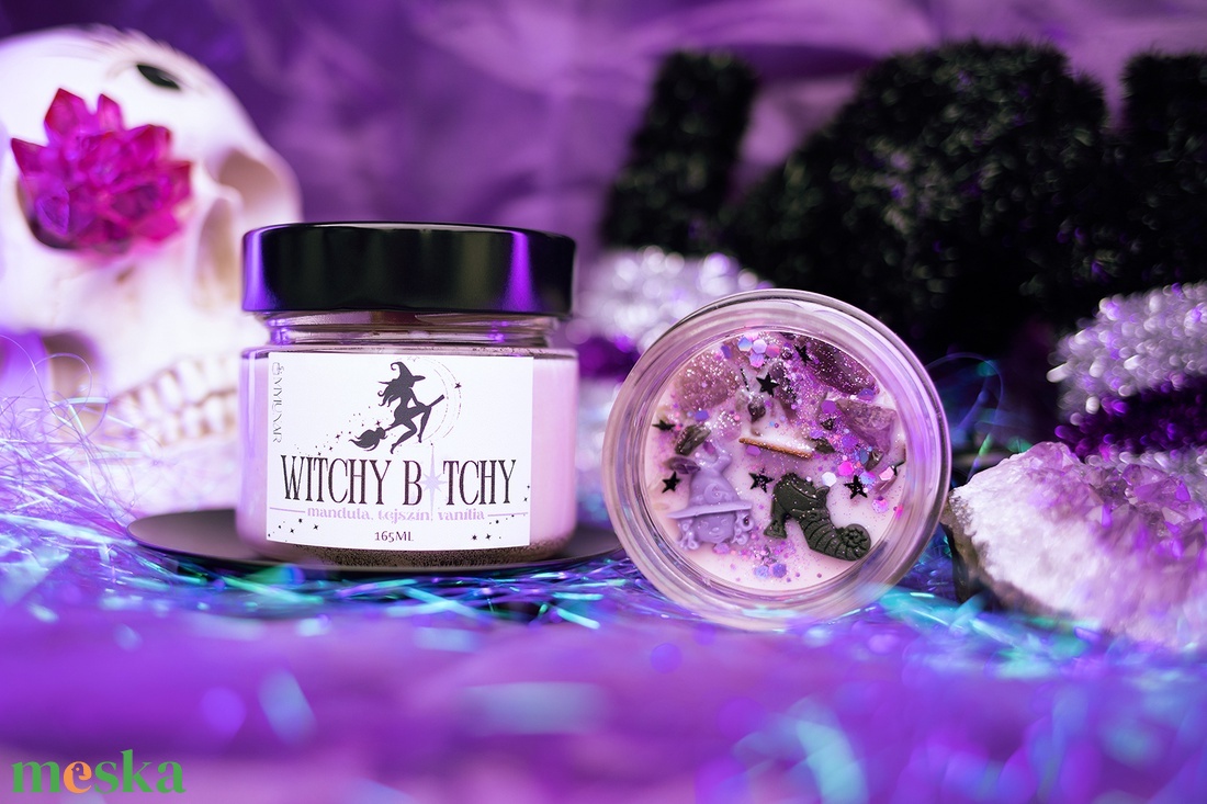 Witchy Bitchy szójaviasz illatgyertya - otthon & életmód - gyertya, illat, aroma - gyertya - Meska.hu