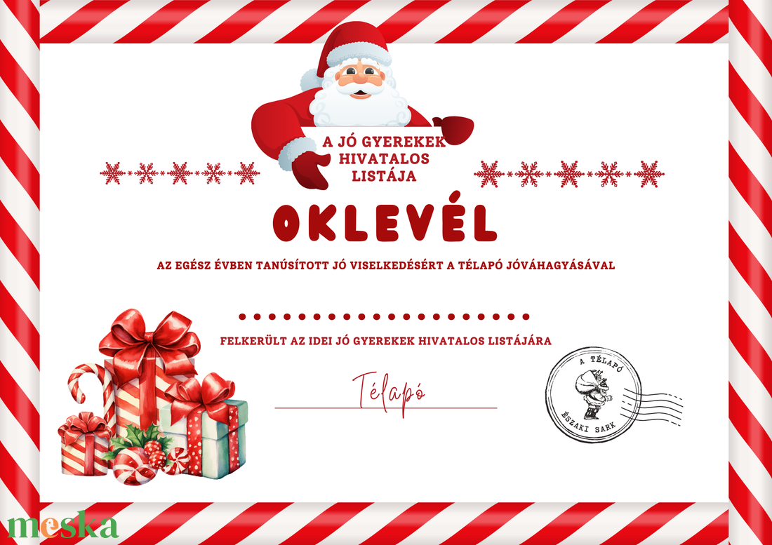 Oklevél a Mikulástól/Oklevél a Télapótól/Jó Gyerekek Oklevele - karácsony - mikulás - mikulás ajándékok - Meska.hu Oklevél a Mikulástól/Oklevél a Télapótól/Jó Gyerekek Oklevele - karácsony - mikulás - mikulás ajándékok - Meska.hu