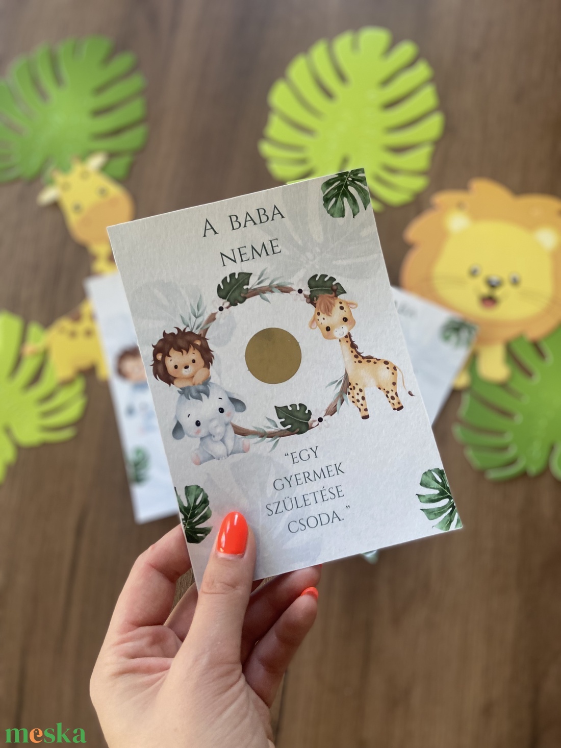 Kaparós babaneme sorsjegy/Gender reveal kaparós/Fiú vagy lány kaparós - otthon & életmód - papír, írószer - ajándékozás kellékei - ajándék sorsjegy - Meska.hu