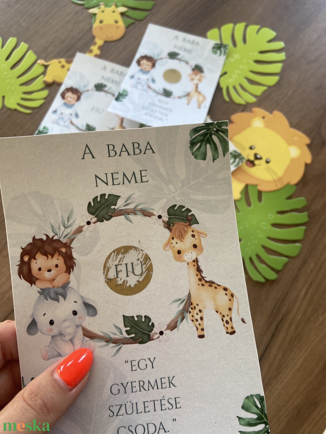 Kaparós babaneme sorsjegy/Gender reveal kaparós/Fiú vagy lány kaparós - otthon & életmód - papír, írószer - ajándékozás kellékei - ajándék sorsjegy - Meska.hu
