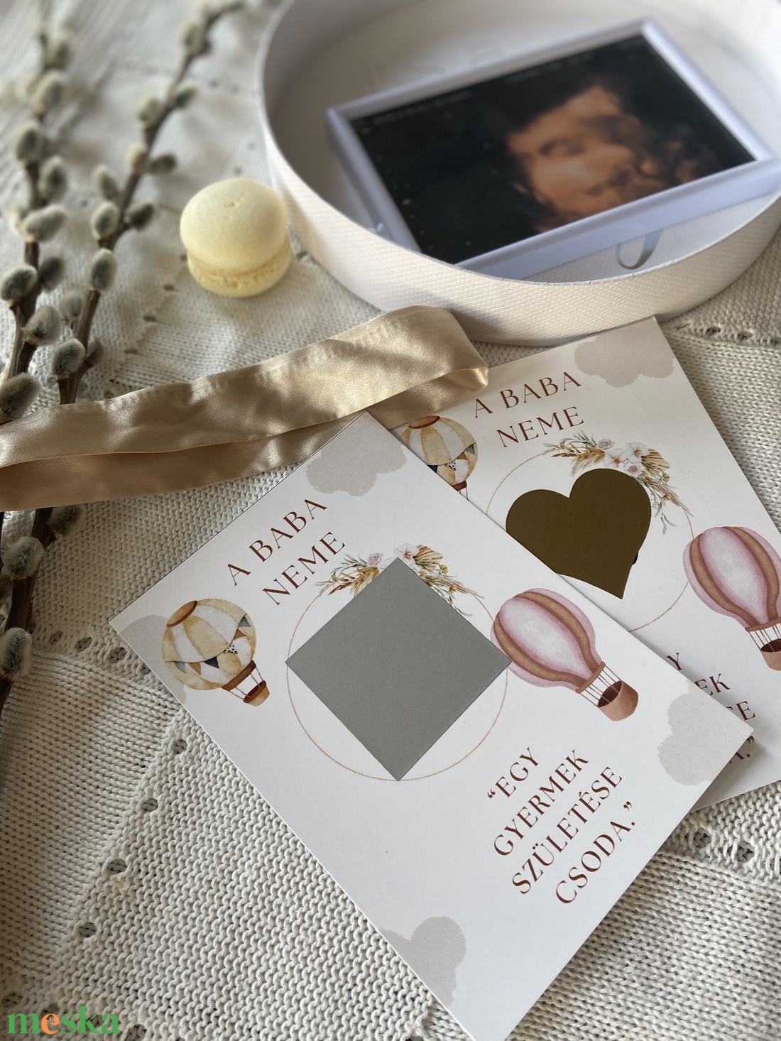 Kaparós babaneme sorsjegy/Gender reveal kaparós/Fiú vagy lány kaparós - otthon & életmód - papír, írószer - ajándékozás kellékei - ajándék sorsjegy - Meska.hu