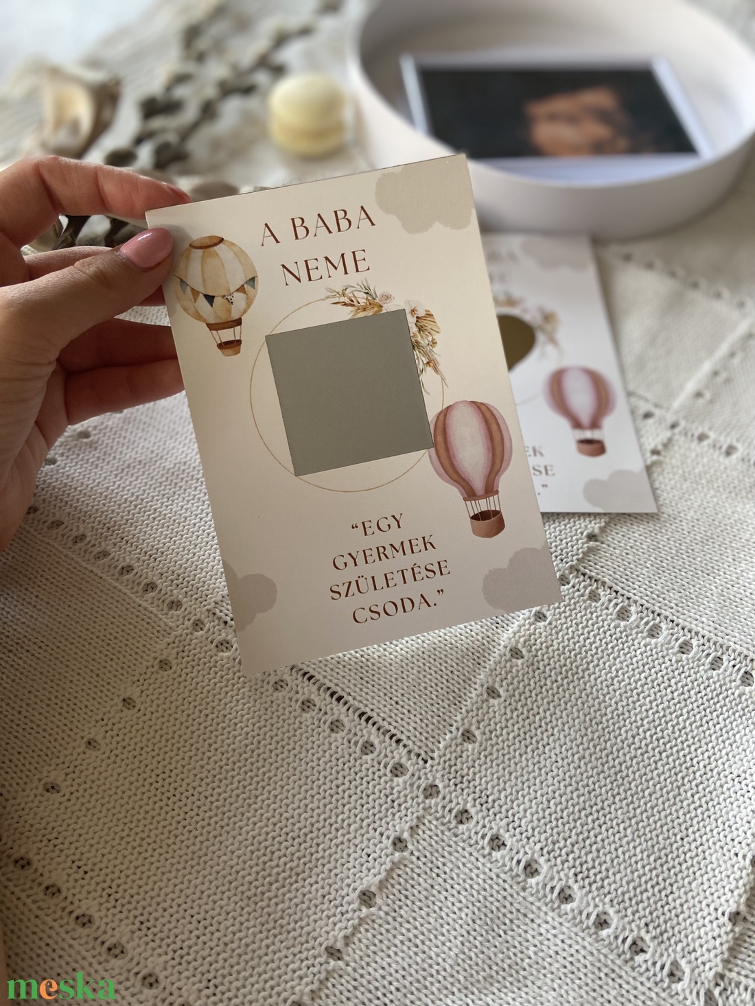 Kaparós babaneme sorsjegy/Gender reveal kaparós/Fiú vagy lány kaparós - otthon & életmód - papír, írószer - ajándékozás kellékei - ajándék sorsjegy - Meska.hu
