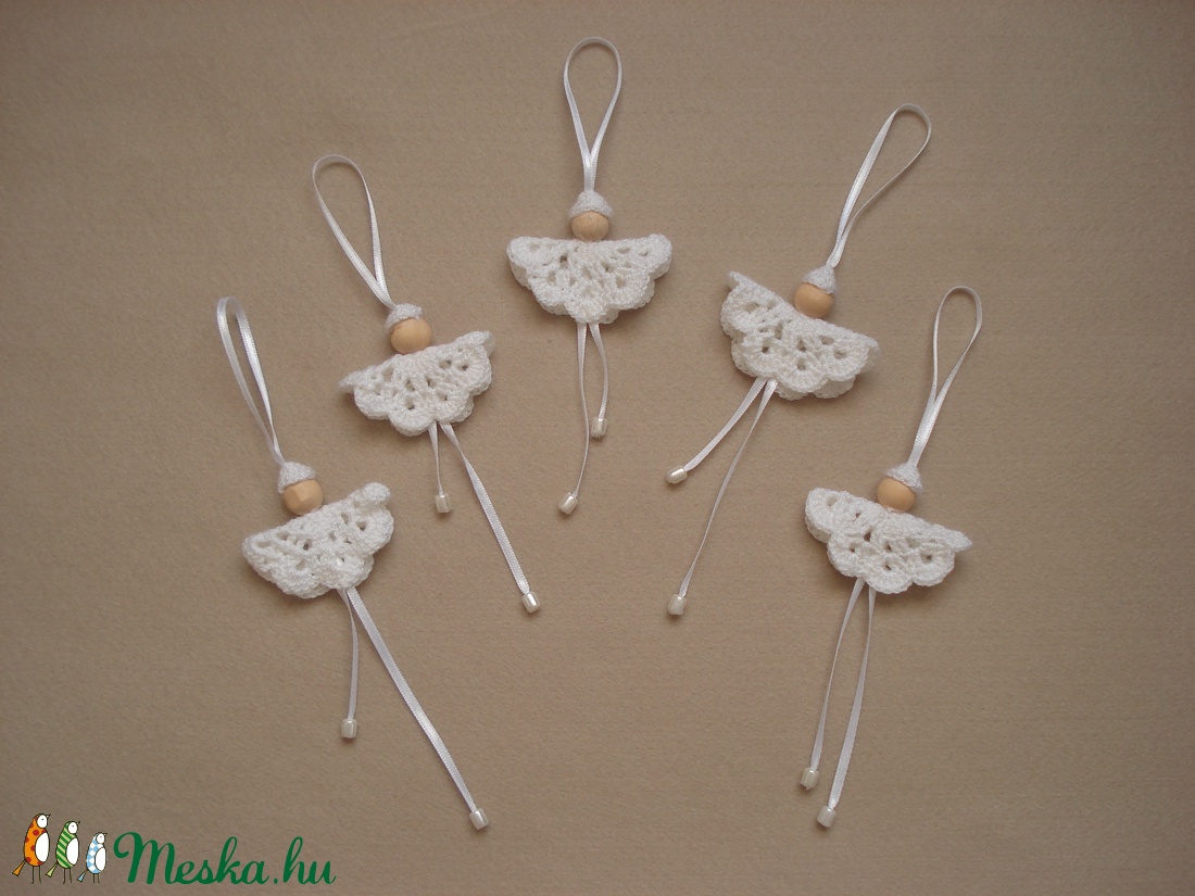 Horgolt angyalkák - 10 db -  - Meska.hu