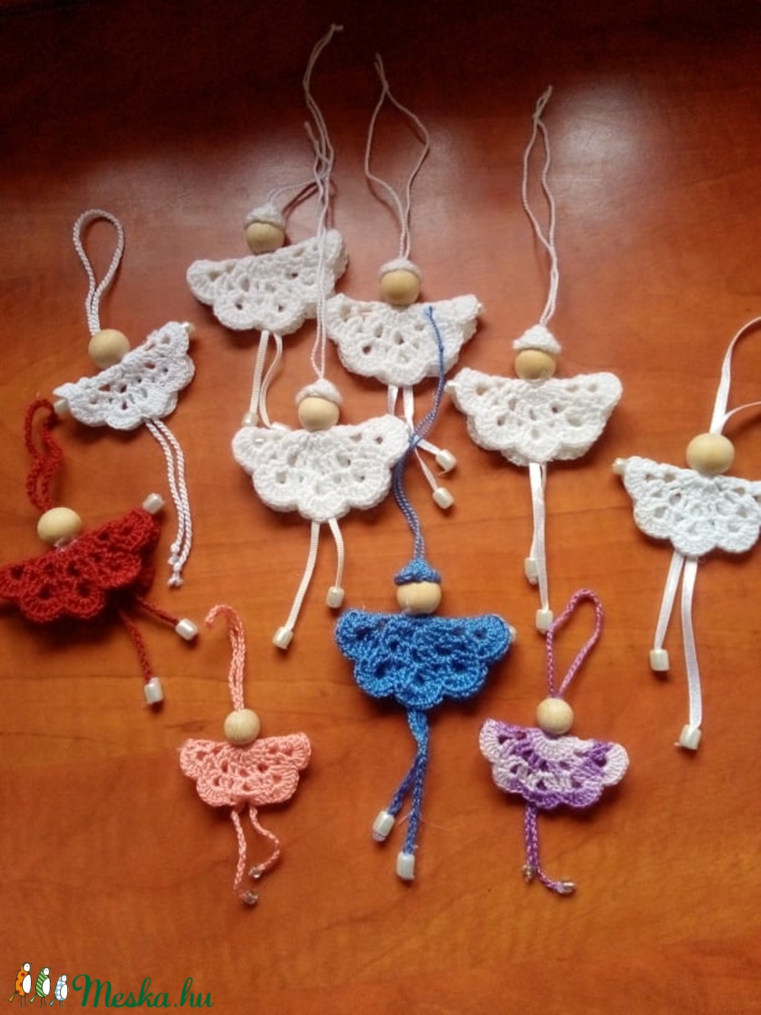 Horgolt angyalkák - 10 db -  - Meska.hu