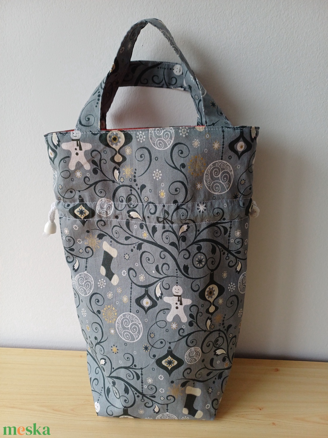 Bortartó ajándéktáska - karácsony - karácsonyi ajándékozás - karácsonyi ajándékcsomagolás - Meska.hu