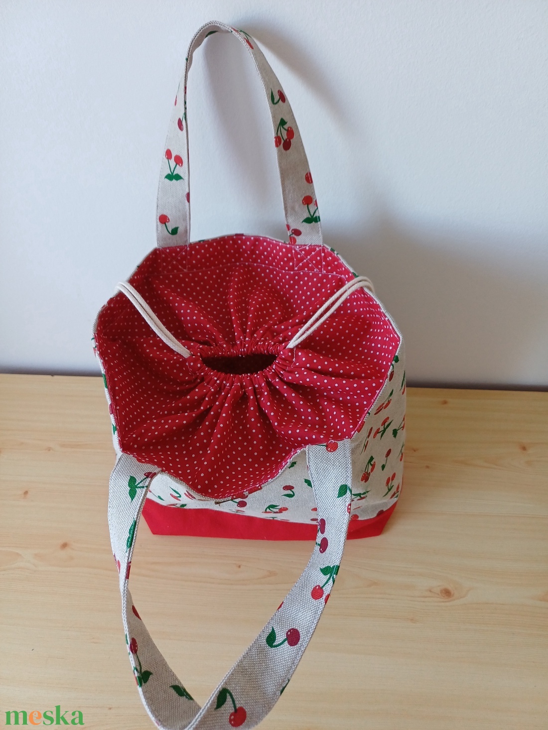 Táska behúzható tetővel - táska & tok - bevásárlás & shopper táska - shopper, textiltáska, szatyor - Meska.hu