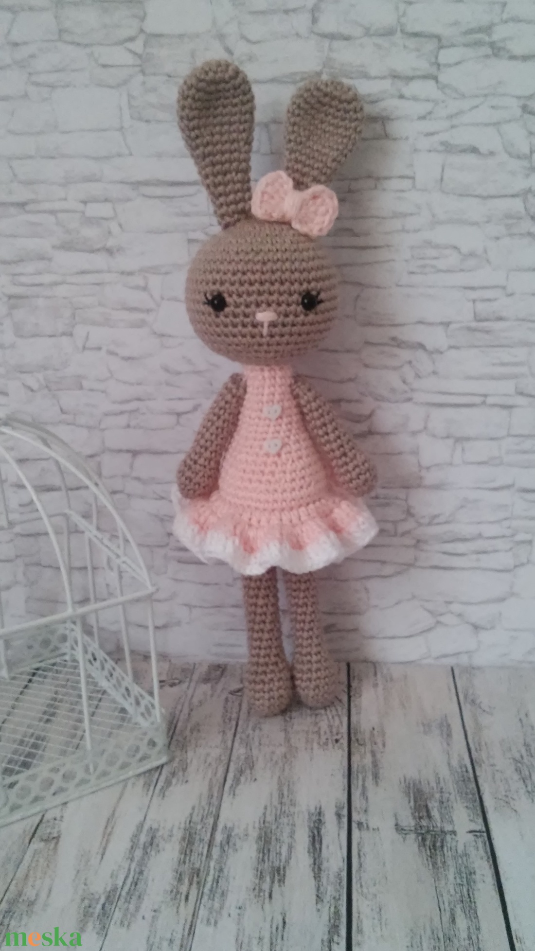 Nyuszi lány horgolt nyuszi figura taupe-rózsaszín (BA03) - játék & sport - plüssállat & játékfigura - nyuszi - Meska.hu Nyuszi lány horgolt nyuszi figura taupe-rózsaszín (BA03) - játék & sport - plüssállat & játékfigura - nyuszi - Meska.hu